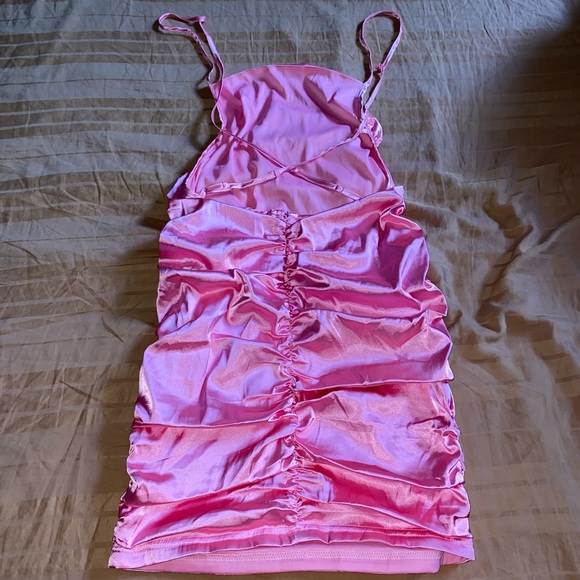 Pink Satin Dress - Picture 12 of 13